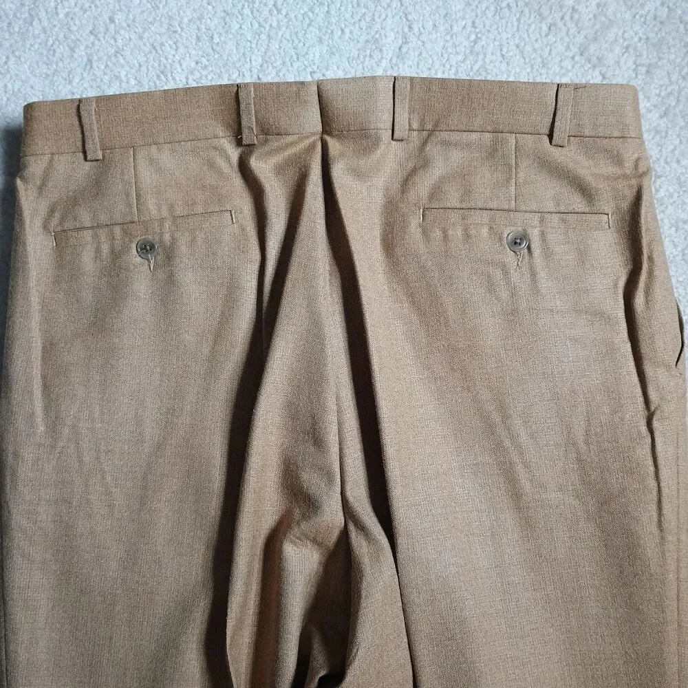 Michael Kors Dress Pants Mens Sz 37x32 (actual)Tan Silk Wool Blend